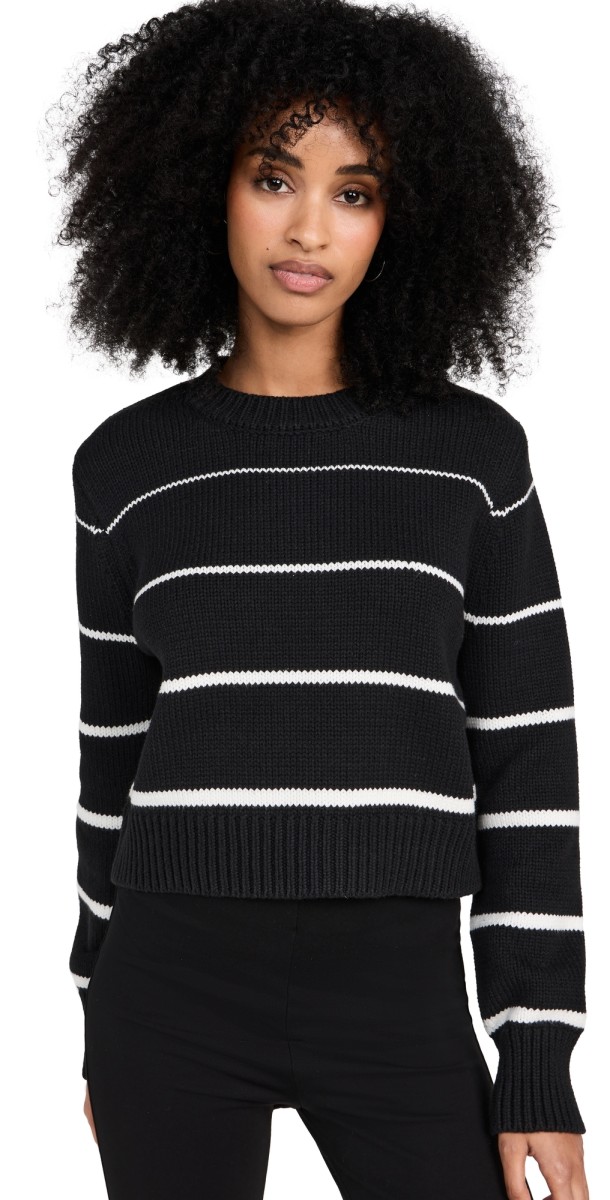 Z Supply Milan Stripe Sweater Black