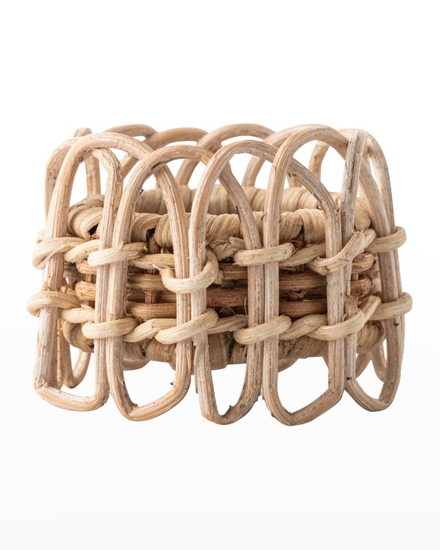 Provence Rattan Napkin Ring - Whitewash
