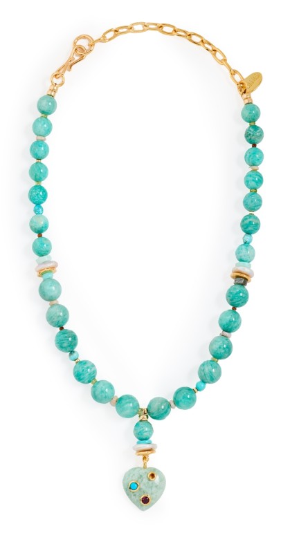 Lizzie Fortunato Rincon Heart Necklace Turquoise