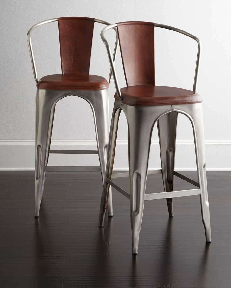 Sundance Leather Barstool, 30"