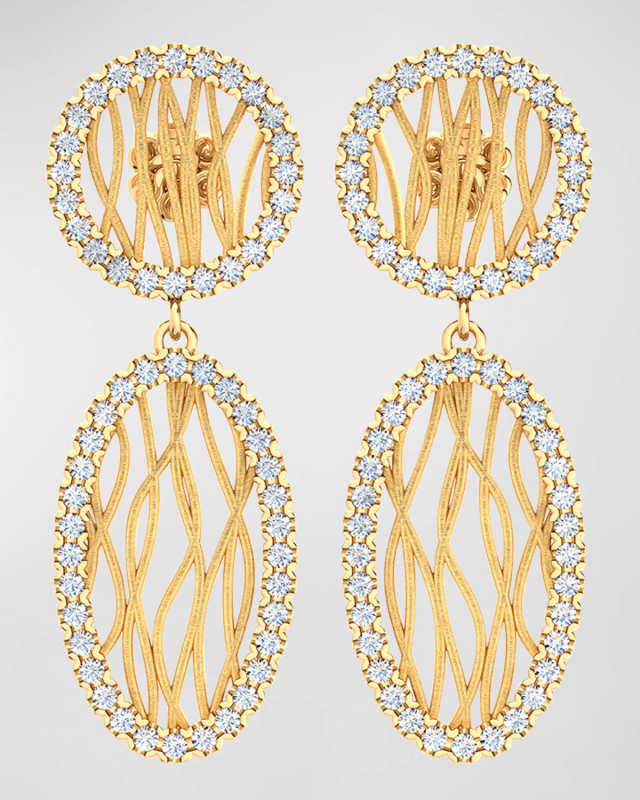 River Diamond Drop Earrings