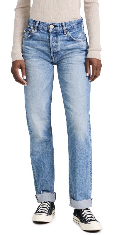 MOUSSY VINTAGE MV Seagraves Straight Jeans Light Blue