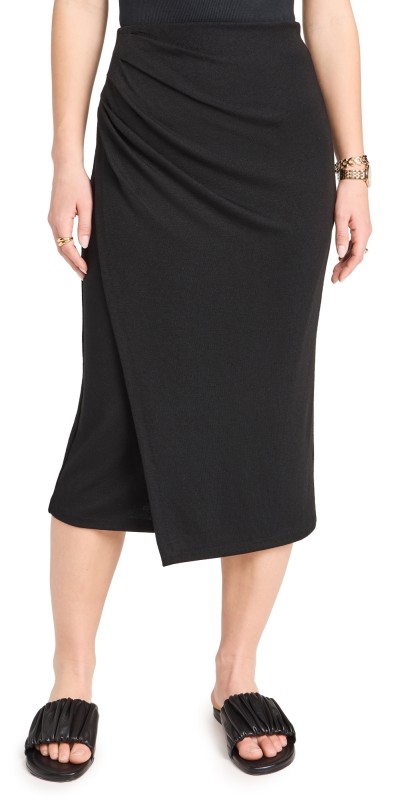 Vince Side Drape Skirt Black