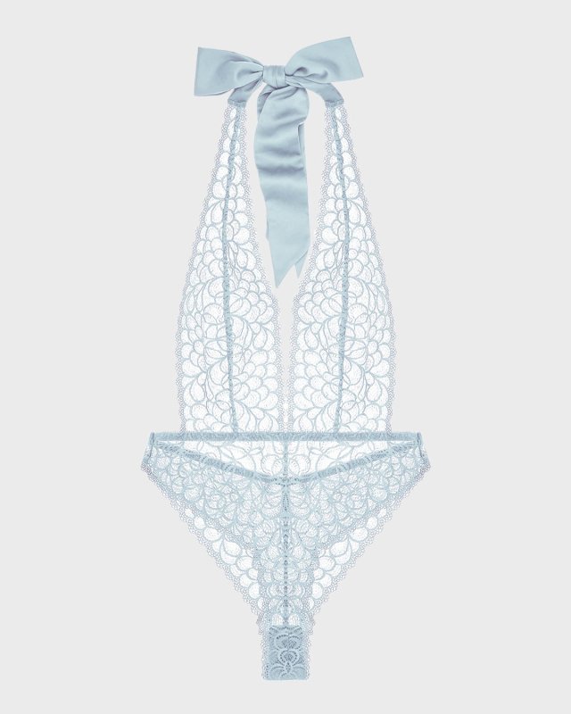 Karina Scalloped Lace Plunge Teddy