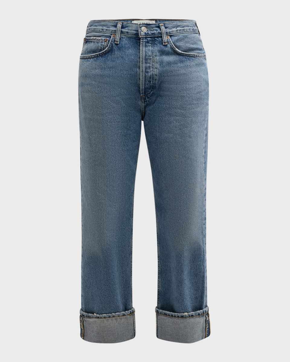 Fran Low-Slung Easy Straight Jeans
