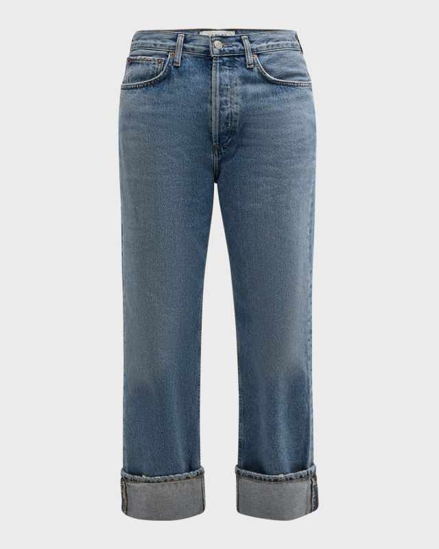Fran Low-Slung Easy Straight Jeans