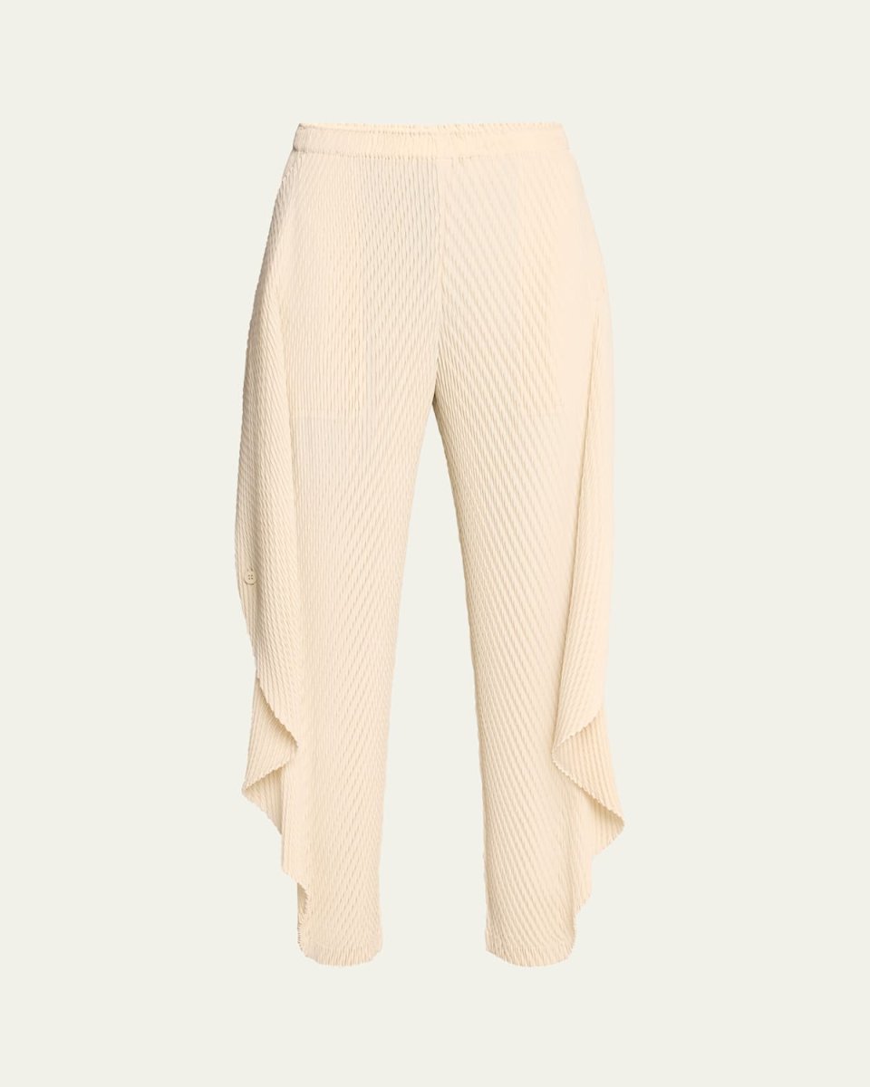 Orbicular Pleats Slim Pants