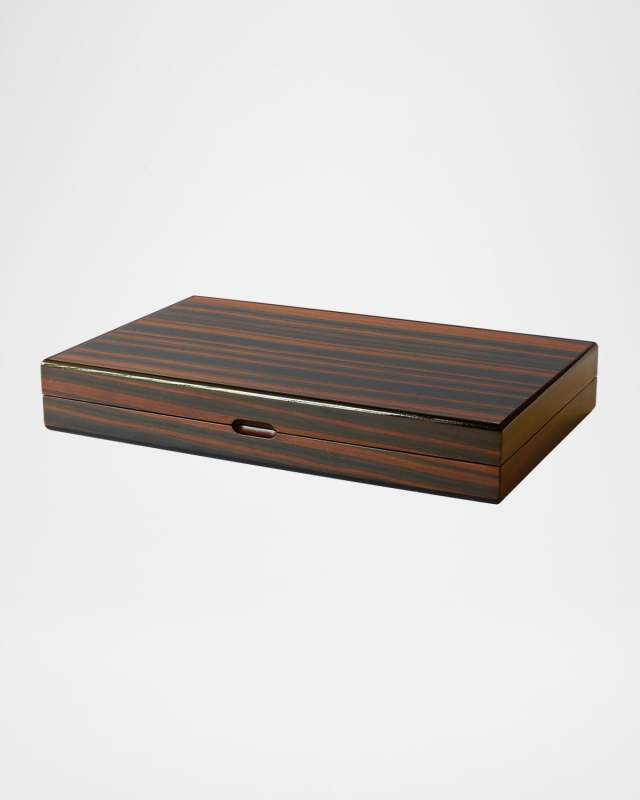 Polished Wood Backgammon Set