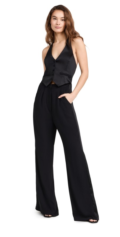 Amanda Uprichard Isadore Jumpsuit Black