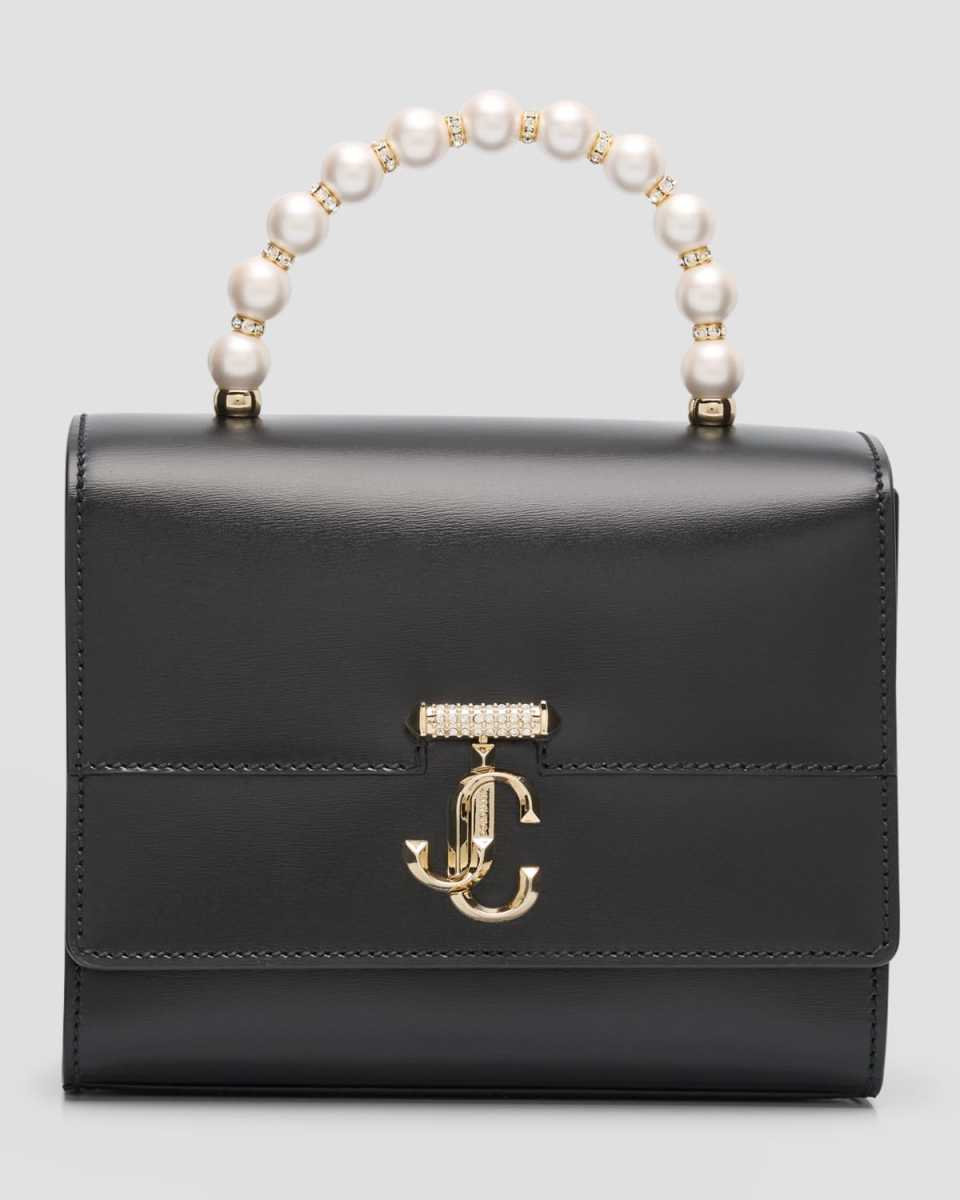 Avenue Pearly Leather Top-Handle Bag