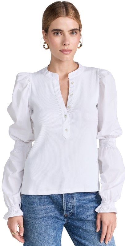 Veronica Beard Jean Effy Top White
