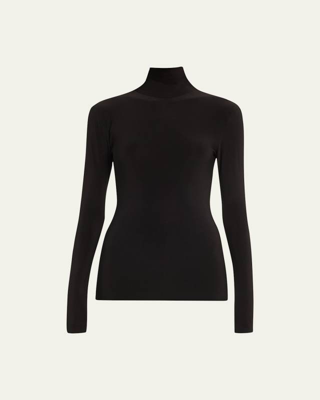 Slim Fit Long-Sleeve Turtle Top