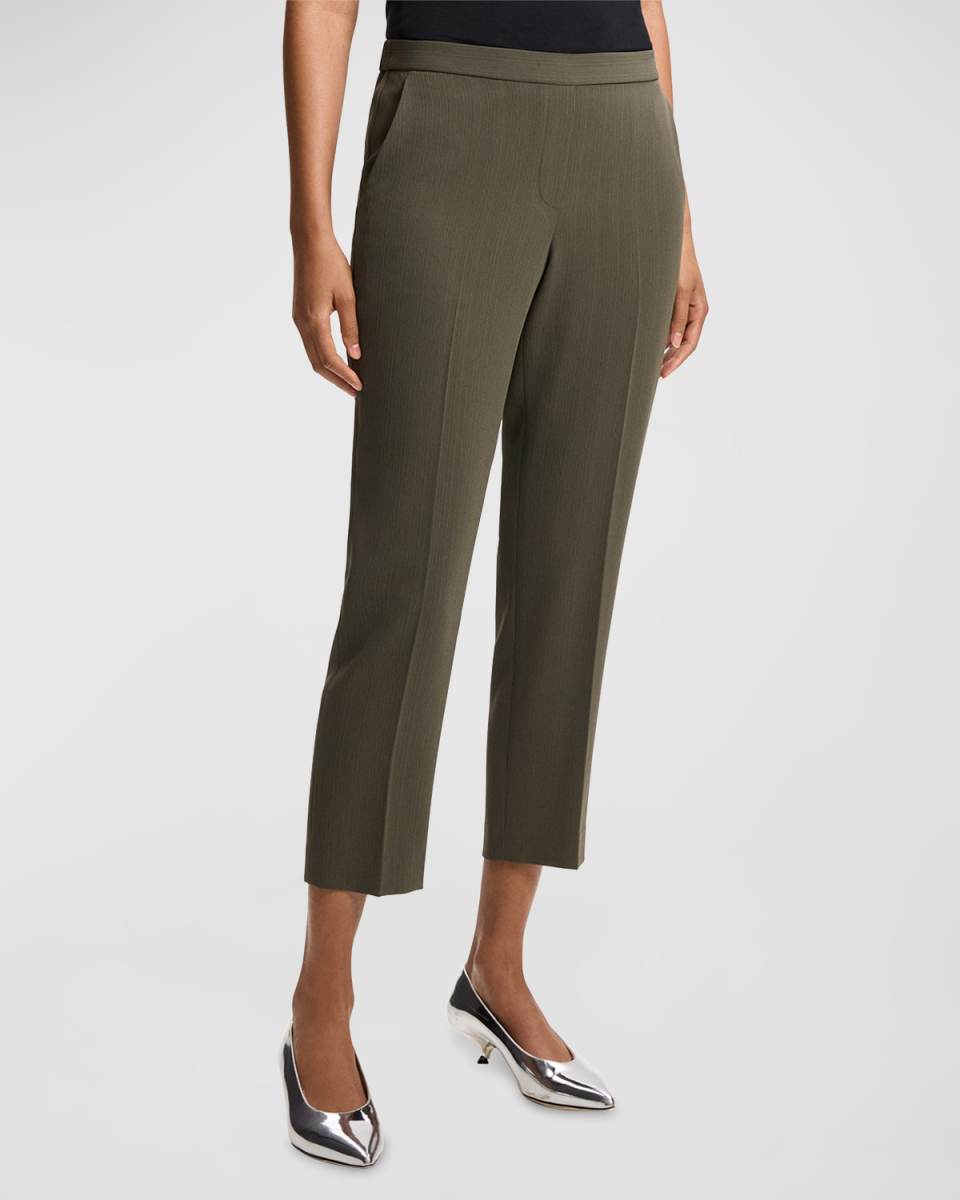 Treeca Slim-Leg Pull-On Pants