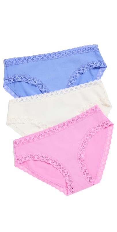 Natori Natori Bliss Girl Briefs 3 Pack Ivory