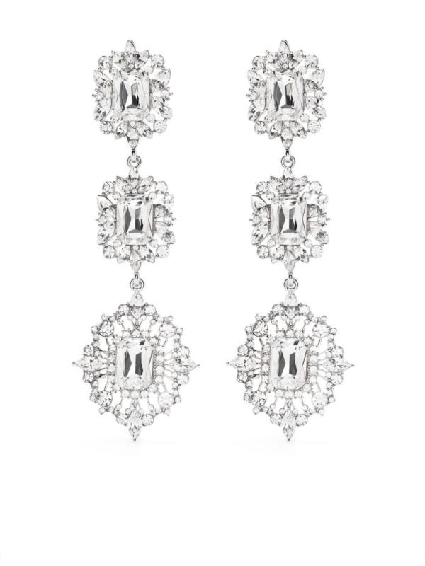 cubic zirconia-embellished dangle earrings