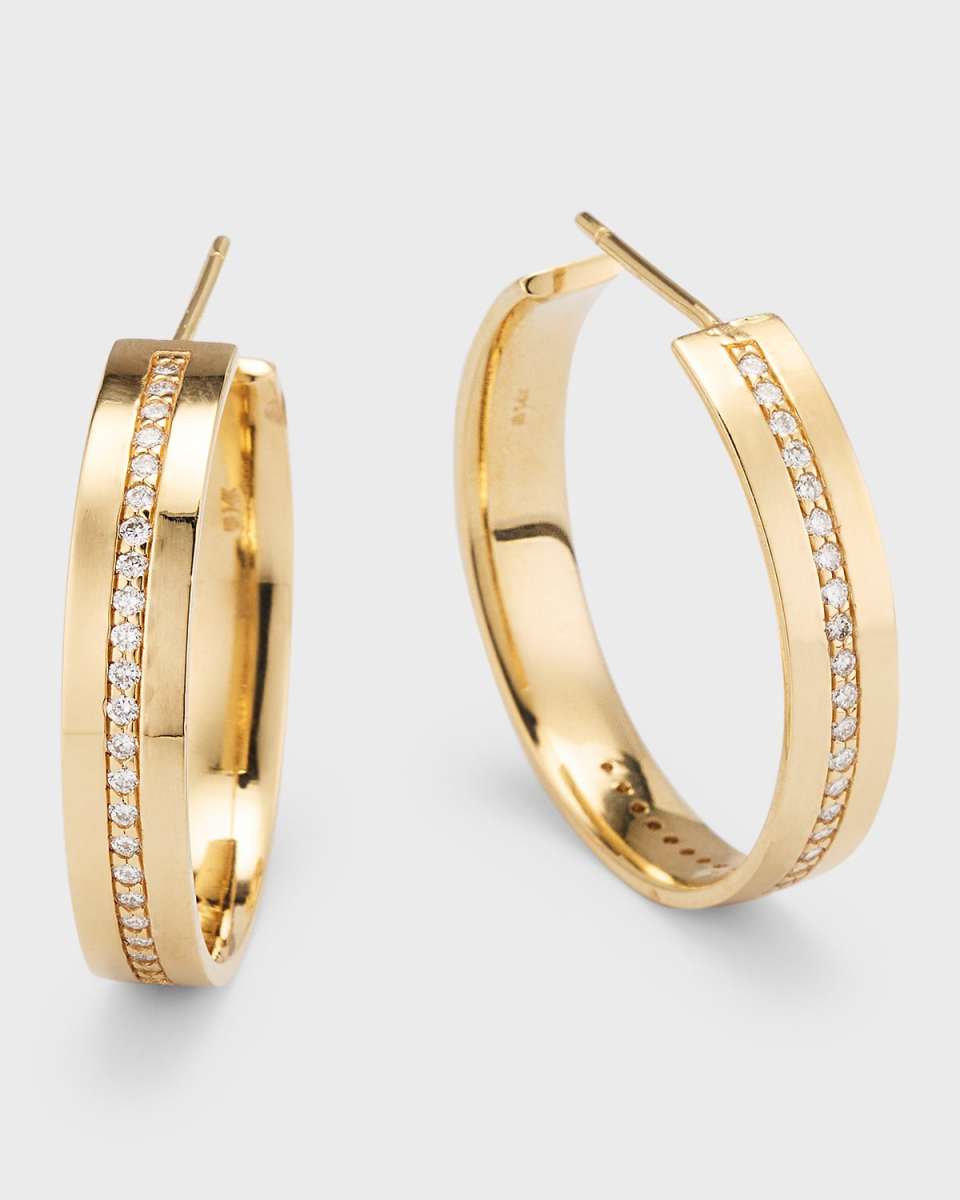 Flawless Vanity Single-Row Hoop Earrings, 25mm