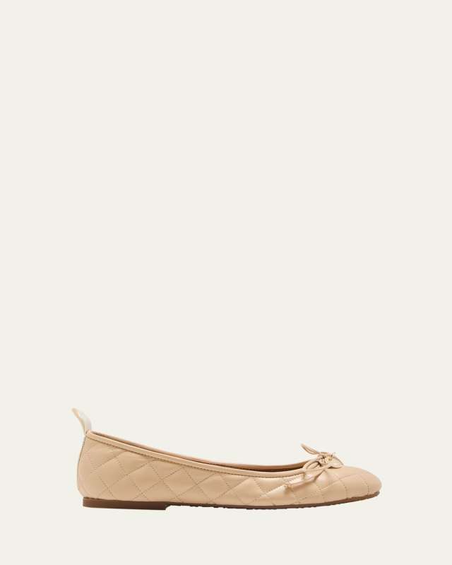 Jodie Quilted Bow Ballerina Flats