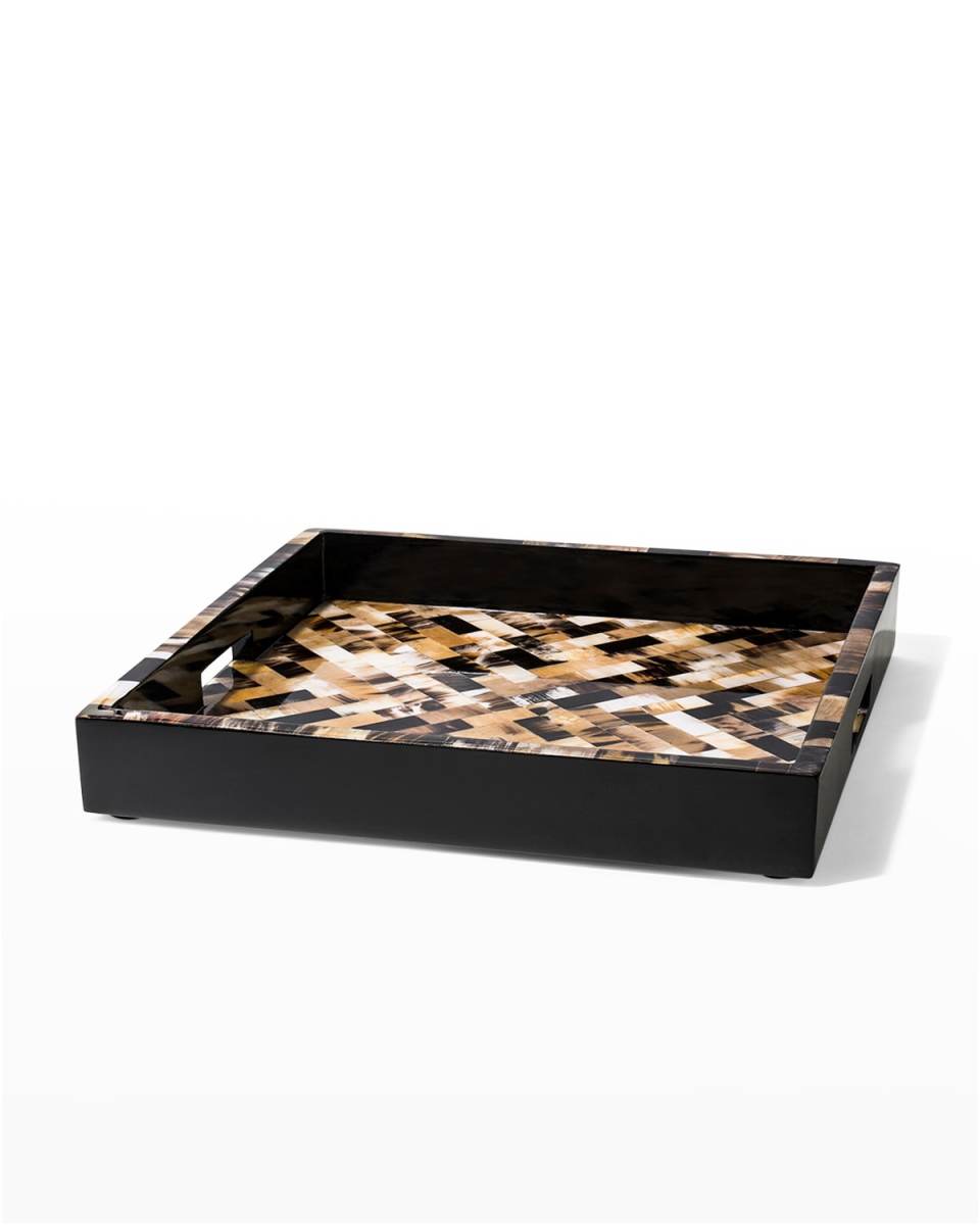 16" Horn Domino Square Tray