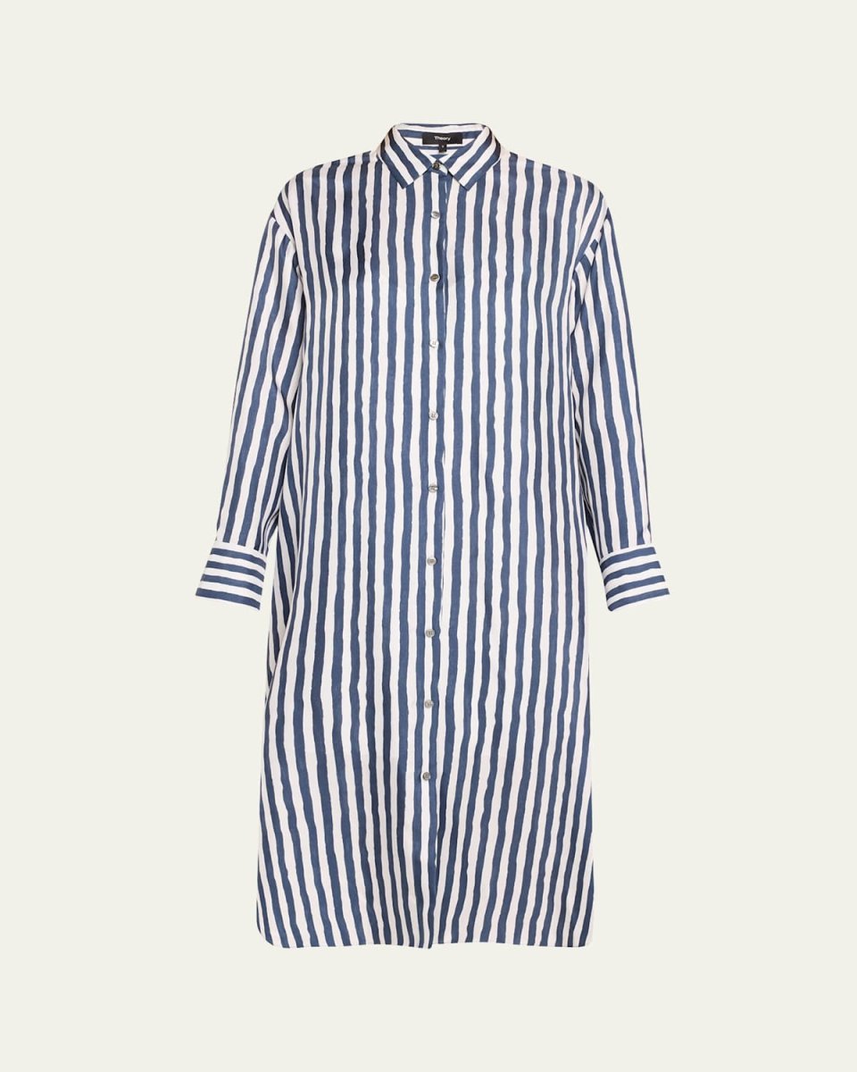 Silk Maxi Oversized Shirtdress