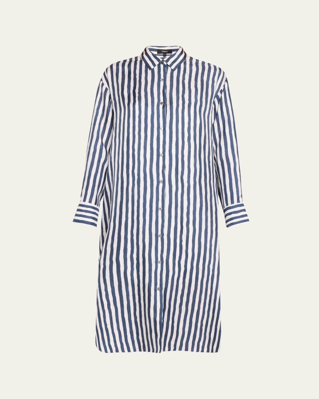 Silk Maxi Oversized Shirtdress