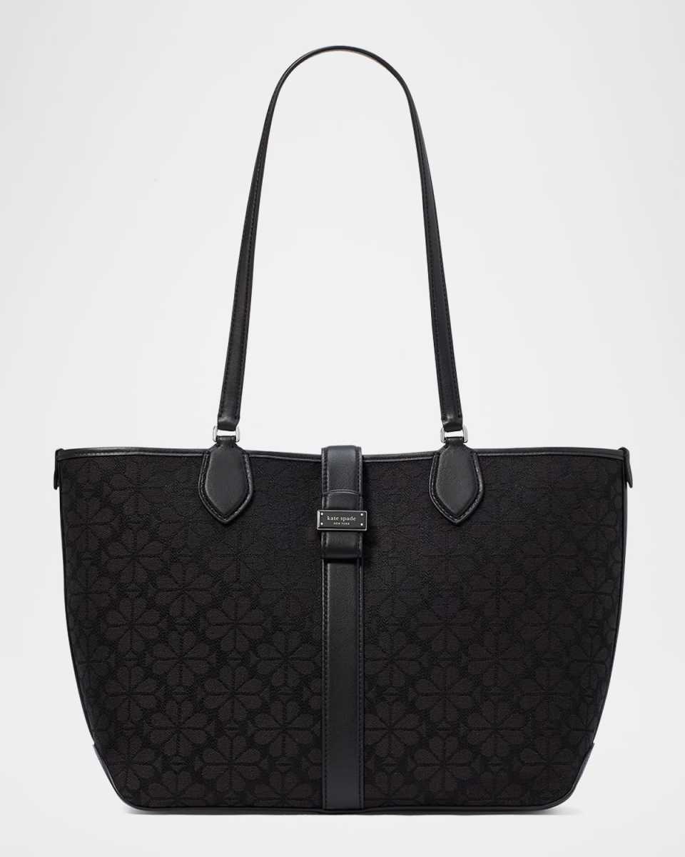 spade flower jacquard tote bag