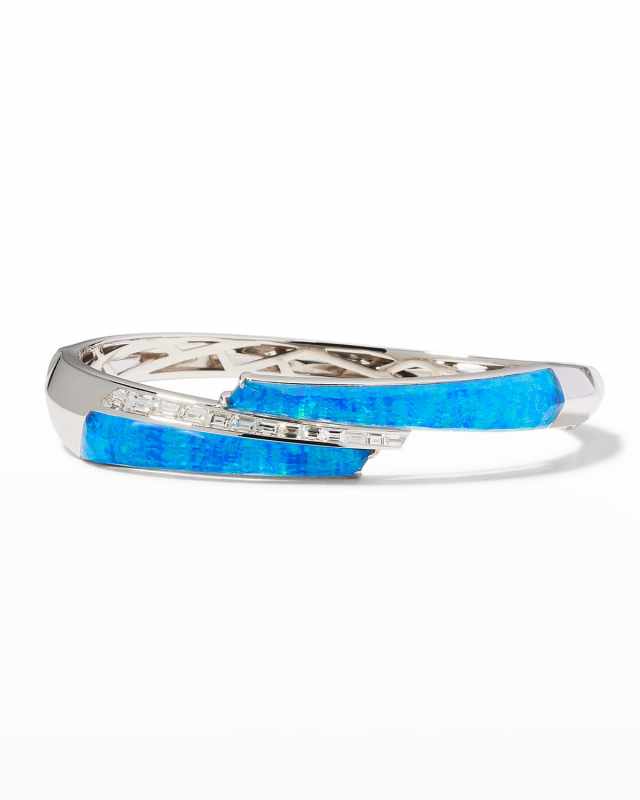Shard Bangle with Opalescent Clear Quartz