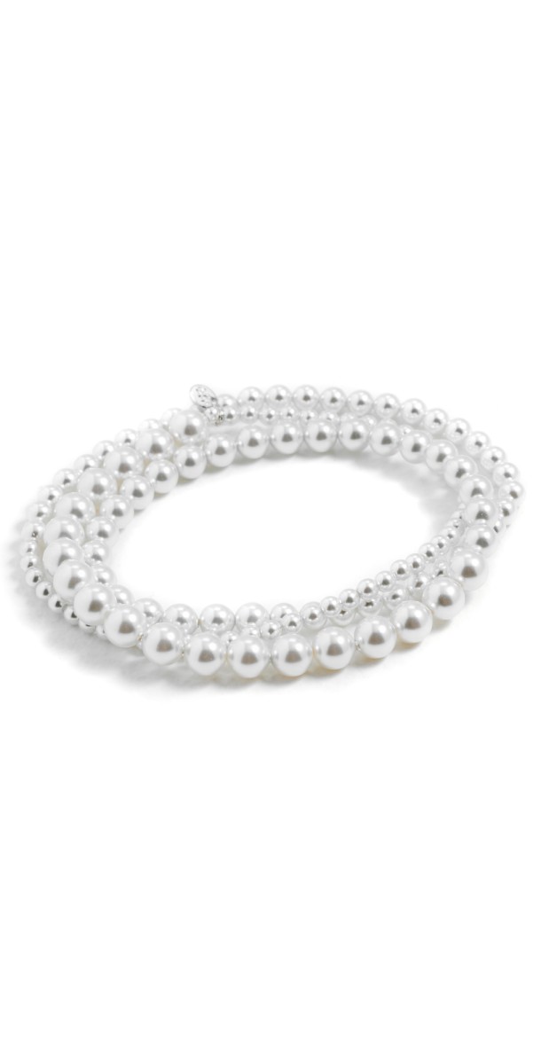 SHASHI Miller Wrap Bracelet Pearl