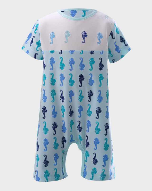 Kid's Seahorse Romper, Size 3M-24