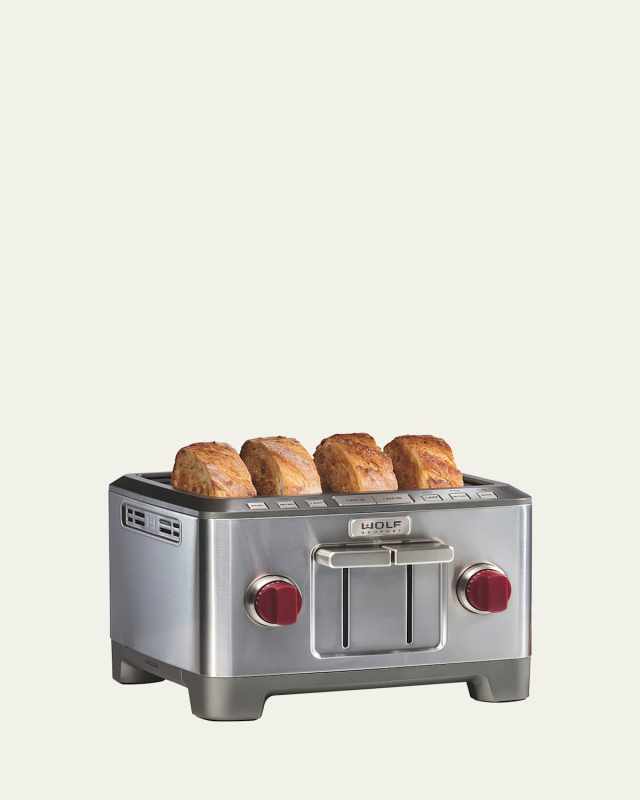 Four-Slice Toaster With Red Knob