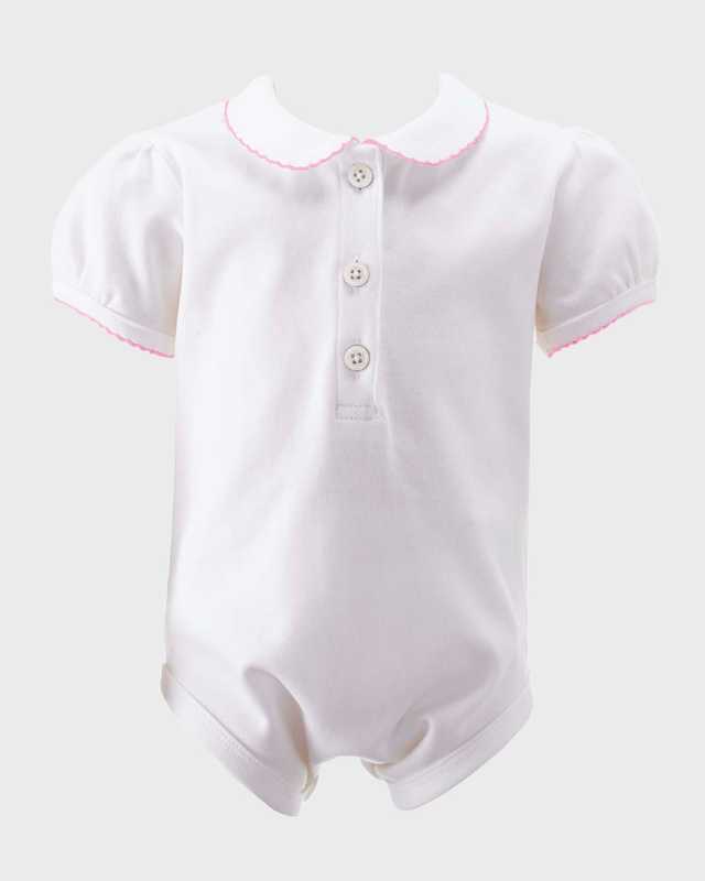Girl's Picot Trim Bodysuit, Size 3M-24