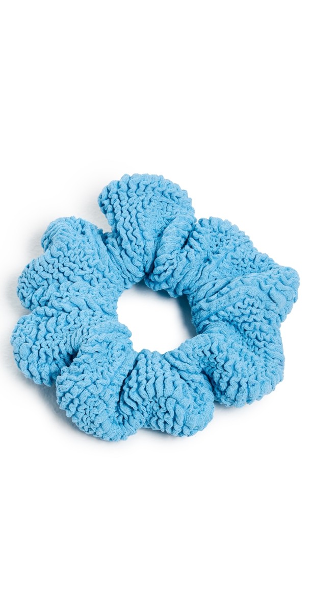 Hunza G T Crinkle Sky Blue Scrunchie Sky Blu
