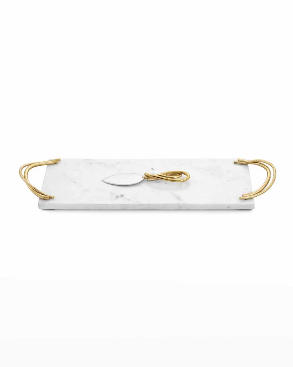 Calla Lily Small Cheese Board w/ Spreader