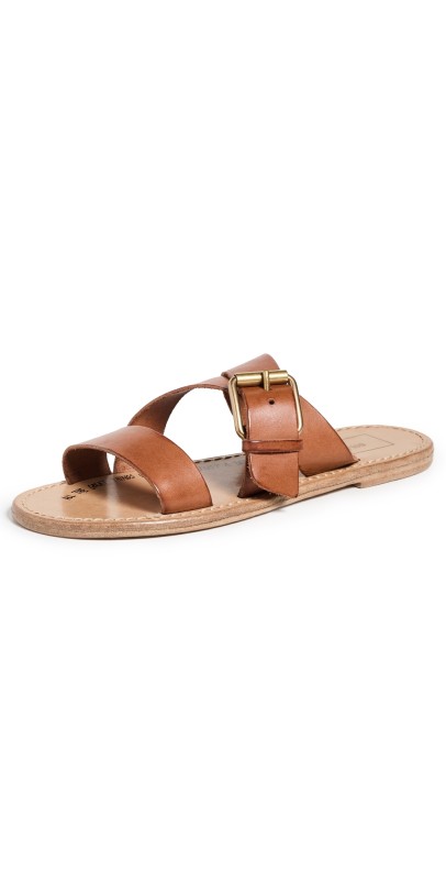 Golden Goose Margaret Resinated Leather Upper Sandals Cuoio