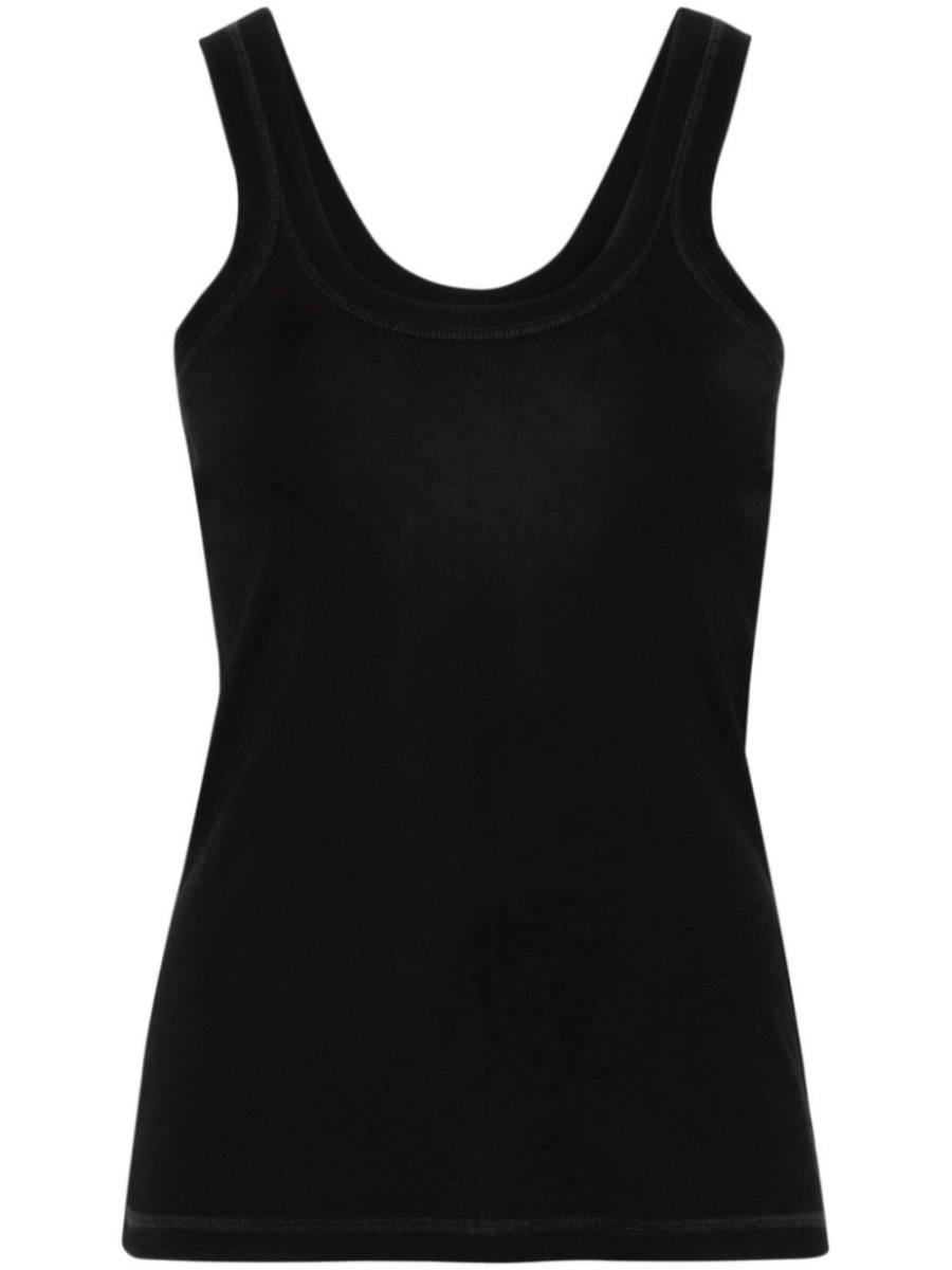 fine-ribbed tank top
