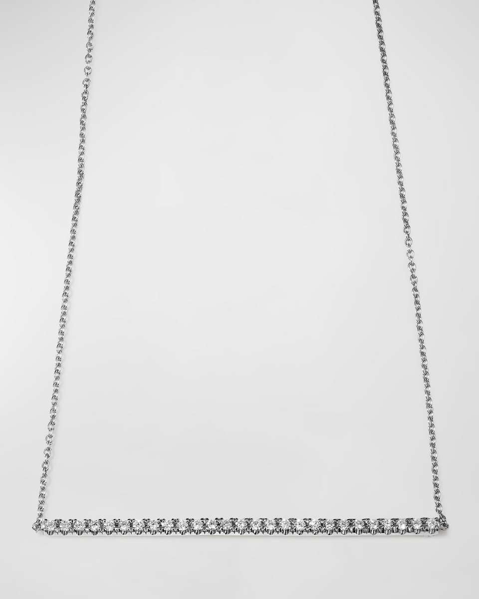 18k Gold Diamond Bar Necklace