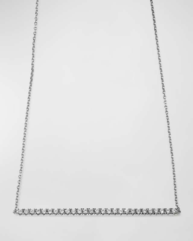 18k Gold Diamond Bar Necklace