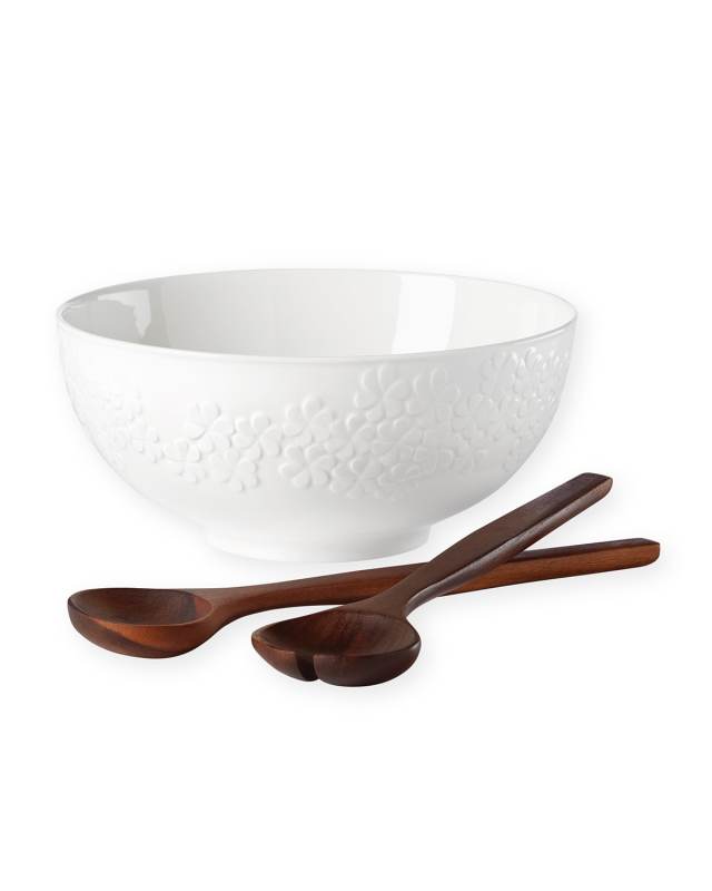 blossom lane salad bowl & servers
