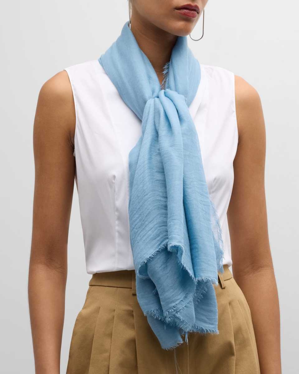 Frayed Modal & Silk Scarf