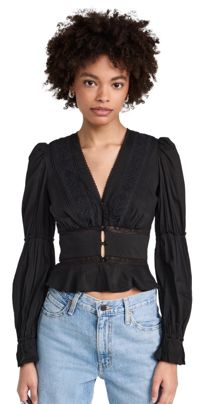 Reformation Meadowlark Top Black