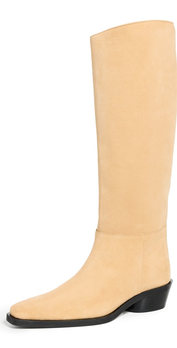 Proenza Schouler Bronco Knee High Boots Dark Beige