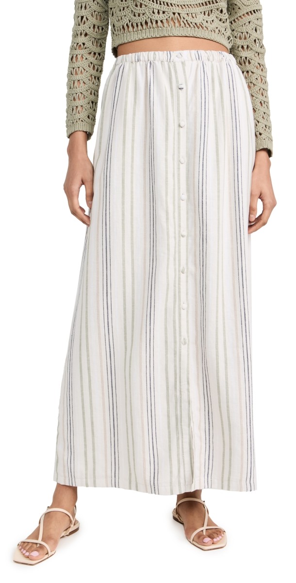 Splendid Demi Maxi Skirt Cypress Stripe
