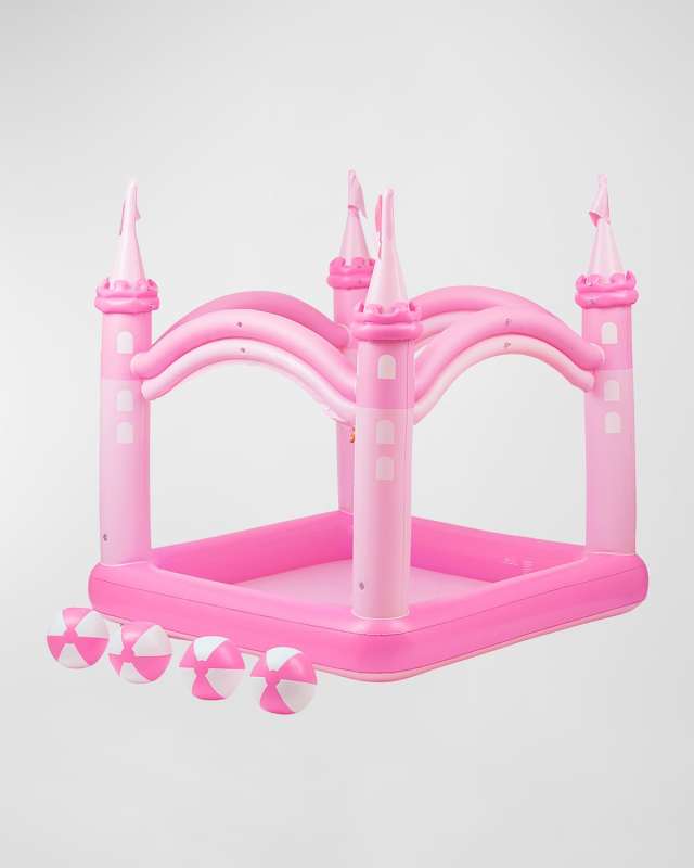 Inflatable Castle W/ Kiddie Pool & Sprinklers