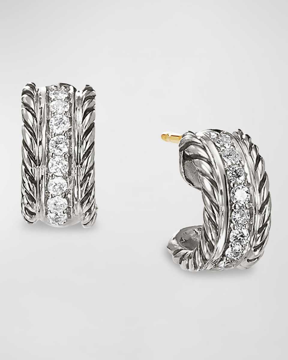 Petite Pave Huggie Hoop