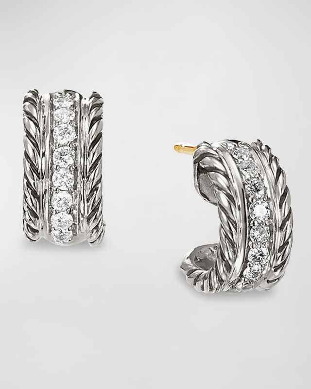 Petite Pave Huggie Hoop