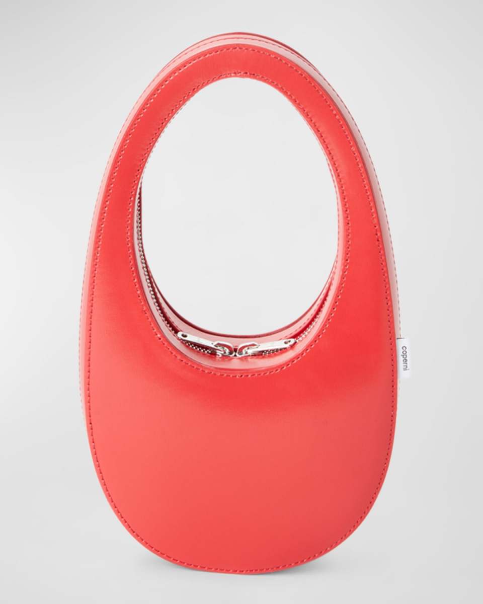 Swipe Mini Glossy Leather Top-Handle Bag