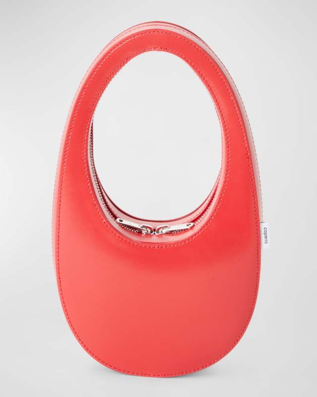 Swipe Mini Glossy Leather Top-Handle Bag