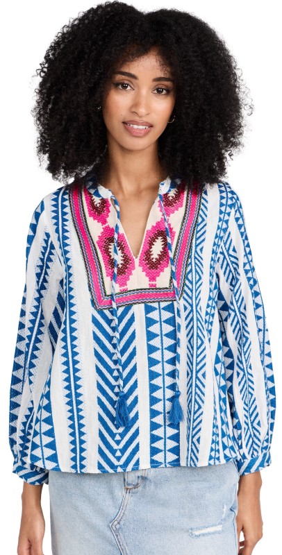 Marea Elizabeth Top Blue Whiteulti