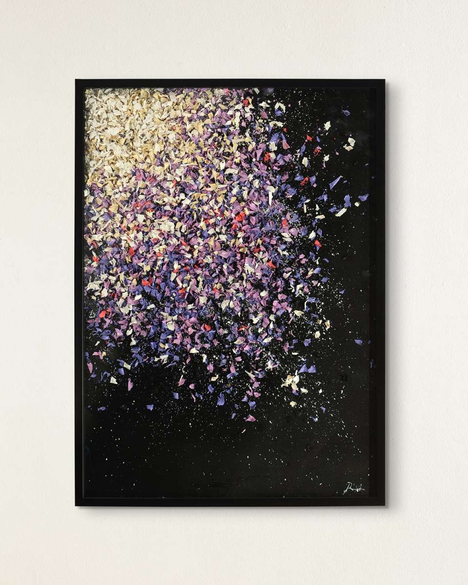 "Purple Composition" Abstract Art by Ruan Wei