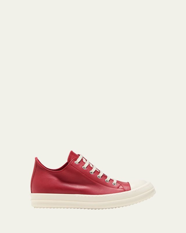 Scarpe Pelle Low-Top Leather Sneakers