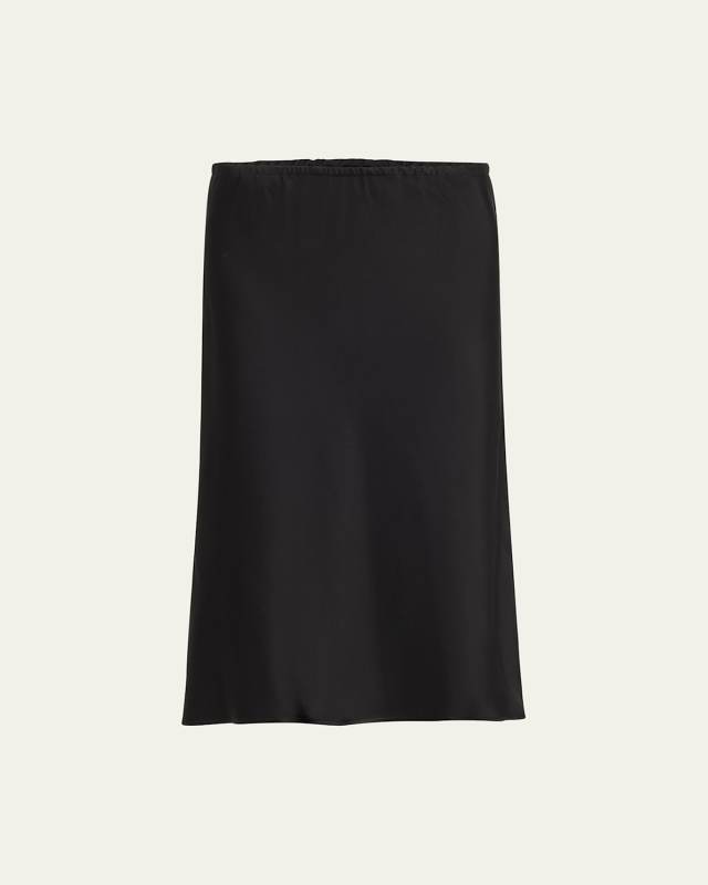 Enverse Satin Midi Skirt